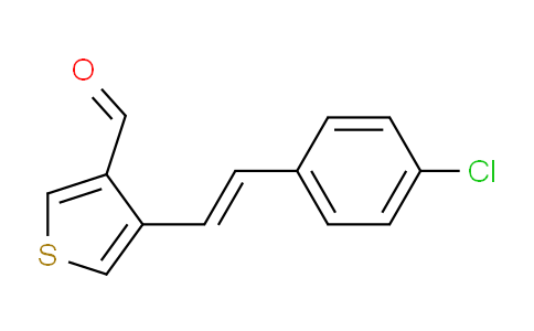 CAS No. 1007388-21-7, (E)-4-(4-chlorostyryl)thiophene-3-carbaldehyde