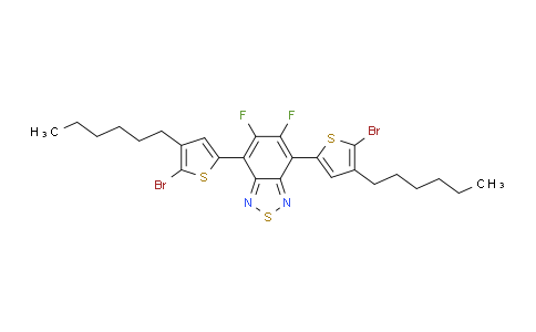 CAS No. 1450590-76-7, 4,7-Bis(5-bromo-4-hexylthiophen-2-yl)-5,6-difluorobenzo[c][1,2,5]thiadiazole