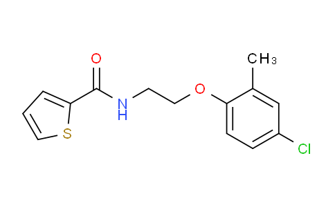 CAS No. 298684-44-3, N-(2-(4-Chloro-2-methylphenoxy)ethyl)thiophene-2-carboxamide