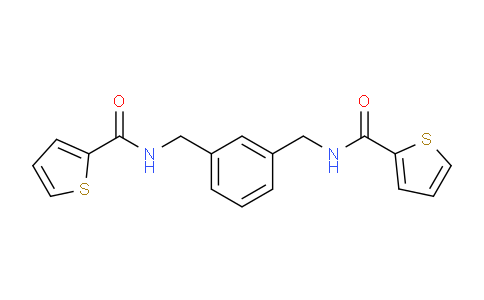 CAS No. 331987-72-5, N,N'-(1,3-Phenylenebis(methylene))bis(thiophene-2-carboxamide)