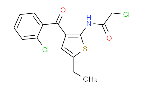 CAS No. 50508-89-9, 2-Chloro-N-(3-(2-chlorobenzoyl)-5-ethylthiophen-2-yl)acetamide