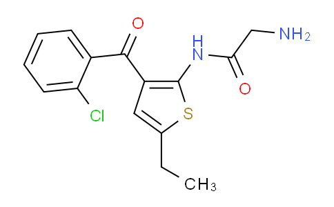 CAS No. 50509-09-6, 2-Amino-N-(3-(2-chlorobenzoyl)-5-ethylthiophen-2-yl)acetamide
