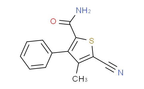 CAS No. 70541-99-0, 5-Cyano-4-methyl-3-phenylthiophene-2-carboxamide