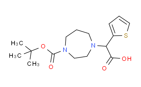 CAS No. 834884-95-6, 2-(4-(tert-Butoxycarbonyl)-1,4-diazepan-1-yl)-2-(thiophen-2-yl)acetic acid