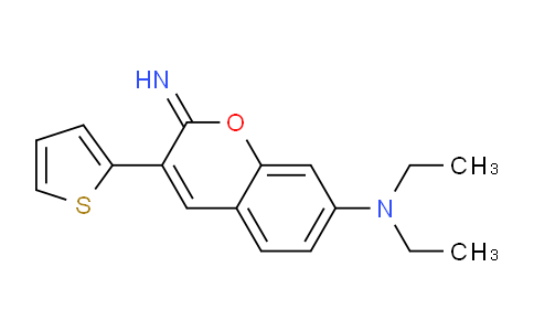 CAS No. 65389-54-0, N,N-Diethyl-2-imino-3-(thiophen-2-yl)-2H-chromen-7-amine