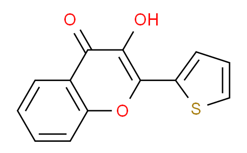 CAS No. 91805-20-8, 3-Hydroxy-2-(thiophen-2-yl)-4H-chromen-4-one