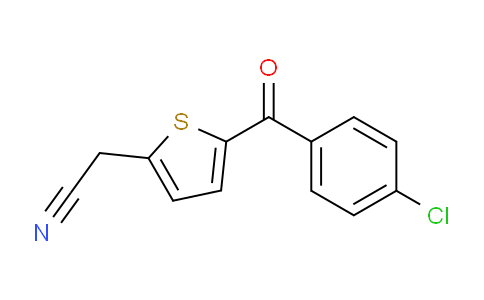 CAS No. 338422-77-8, 2-(5-(4-Chlorobenzoyl)thiophen-2-yl)acetonitrile