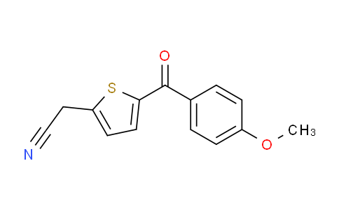 CAS No. 338966-58-8, 2-(5-(4-Methoxybenzoyl)thiophen-2-yl)acetonitrile