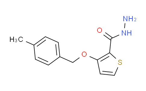 CAS No. 343375-82-6, 3-((4-Methylbenzyl)oxy)thiophene-2-carbohydrazide