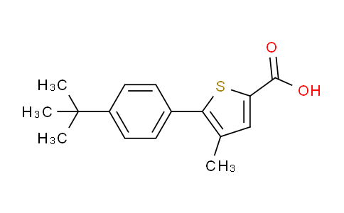 CAS No. 861432-72-6, 5-(4-(tert-Butyl)phenyl)-4-methylthiophene-2-carboxylic acid
