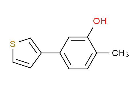 CAS No. 1261985-23-2, 2-Methyl-5-(thiophen-3-yl)phenol