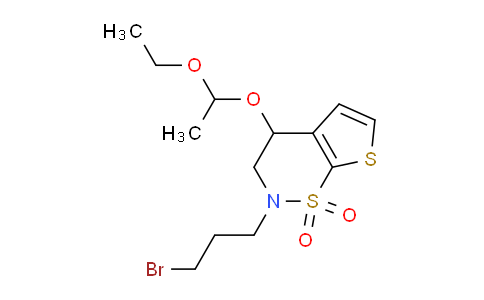 CAS No. 165116-91-6, 2-(3-bromopropyl)-4-(1-ethoxyethoxy)-3,4-dihydro-2H-thieno[3,2-e][1,2]thiazine 1,1-dioxide