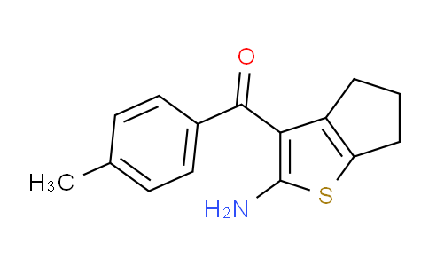 CAS No. 436093-41-3, (2-amino-5,6-dihydro-4H-cyclopenta[b]thiophen-3-yl)-(4-methylphenyl)methanone