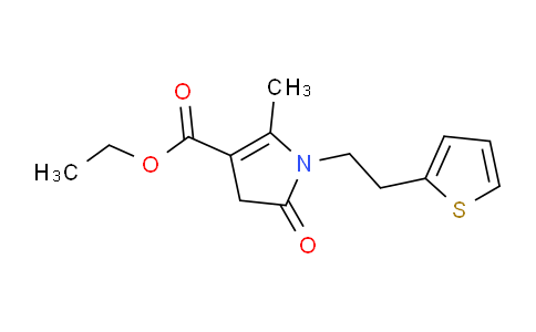 CAS No. 885949-74-6, Ethyl 2-methyl-5-oxo-1-(2-(thiophen-2-yl)ethyl)-4,5-dihydro-1H-pyrrole-3-carboxylate