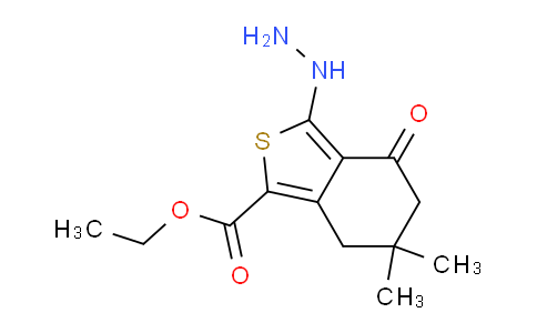 CAS No. 172516-47-1, Ethyl 3-hydrazinyl-6,6-dimethyl-4-oxo-4,5,6,7-tetrahydrobenzo[c]thiophene-1-carboxylate