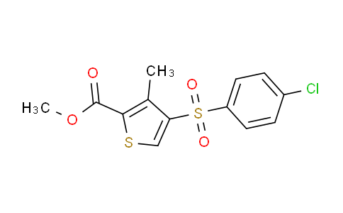 CAS No. 175137-60-7, Methyl 4-((4-chlorophenyl)sulfonyl)-3-methylthiophene-2-carboxylate