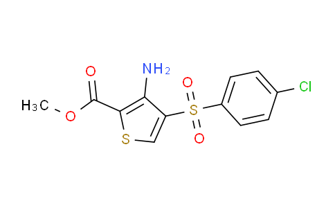 CAS No. 175137-53-8, Methyl 3-amino-4-((4-chlorophenyl)sulfonyl)thiophene-2-carboxylate
