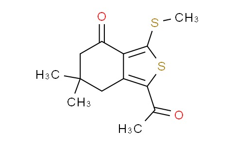 CAS No. 175202-49-0, 1-Acetyl-6,6-dimethyl-3-(methylthio)-6,7-dihydrobenzo[c]thiophen-4(5H)-one