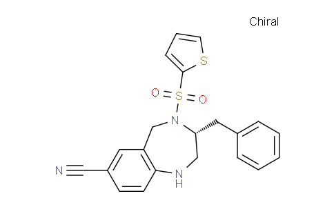 CAS No. 195985-38-7, (R)-3-Benzyl-4-(thiophen-2-ylsulfonyl)-2,3,4,5-tetrahydro-1H-benzo[e][1,4]diazepine-7-carbonitrile