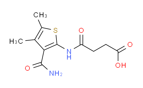 CAS No. 109164-38-7, 4-((3-Carbamoyl-4,5-dimethylthiophen-2-yl)amino)-4-oxobutanoic acid
