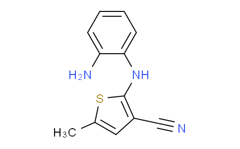 CAS No. 873895-41-1, 2-(2-aminoanilino)-5-methylthiophene-3-carbonitrile