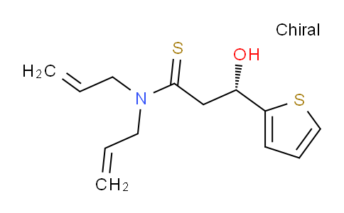 CAS No. 1374030-92-8, (3S)-3-hydroxy-N,N-bis(prop-2-en-1-yl)-3-(thiophen-2-yl)propanethioamide