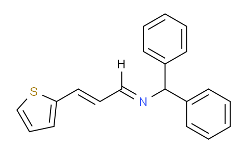 CAS No. 1620141-95-8, (diphenylmethyl)[(2E)-3-(thiophen-2-yl)prop-2-en-1-ylidene]amine
