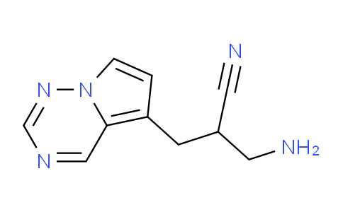 CAS No. 2092832-64-7, 3-amino-2-({pyrrolo[2,1-f][1,2,4]triazin-5-yl}methyl)propanenitrile