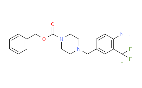 CAS No. 853297-17-3, Benzyl 4-(4-amino-3-(trifluoromethyl)benzyl)piperazine-1-carboxylate