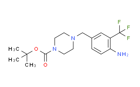 CAS No. 859027-30-8, 4-(4-Boc-piperazin-1-yl-methyl)-2-trifluoromethylaniline