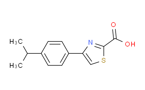 CAS No. 868591-88-2, 4-(4-Propan-2-ylphenyl)-1,3-thiazole-2-carboxylic acid