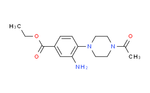 CAS No. 889946-58-1, 4-(4-Acetyl-1-piperazinyl)-3-amino-benzoic acid ethyl ester