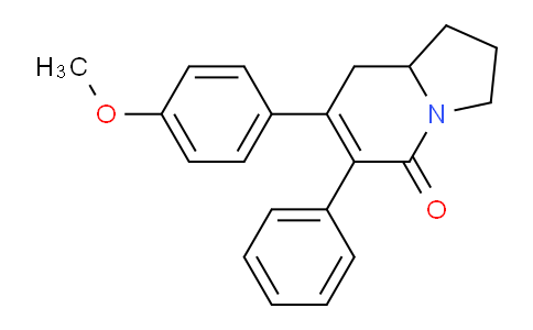 CAS No. 950567-39-2, 2,3,8,8a-Tetrahydro-7-(4-methoxyphenyl)-6-phenyl-5(1H)-indolizinone