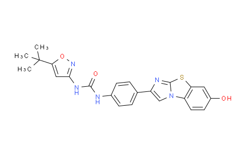 CAS No. 950769-51-4, N-[5-(1,1-Dimethylethyl)-3-isoxazolyl]-N'-[4-(7-hydroxyimidazo[2,1-b]benzothiazol-2-yl)phenyl]urea