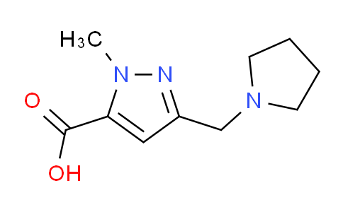CAS No. 1223748-46-6, 1-methyl-3-(pyrrolidin-1-ylmethyl)-1H-pyrazole-5-carboxylicacid