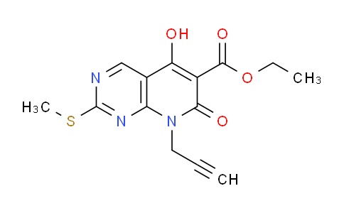 CAS No. 1253791-05-7, Ethyl 5-hydroxy-2-(methylthio)-7-oxo-8-(prop-2-yn-1-yl)-7,8-dihydropyrido[2,3-d]pyrimidine-6-carboxylate
