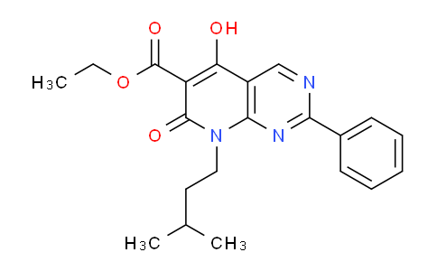 CAS No. 1253789-93-3, ethyl5-hydroxy-8-isopentyl-7-oxo-2-phenyl-7,8-dihydropyrido[2,3-d]pyrimidine-6-carboxylate