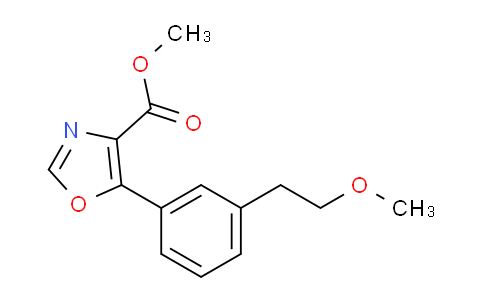 CAS No. 1161775-33-2, 5-[3-(2-methoxy-ethyl)-phenyl]-oxazole-4-carboxylic acid methyl ester