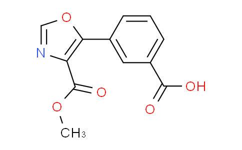 CAS No. 1161775-39-8, 5-(3-Carboxy-phenyl)-oxazole-4-carboxylic acid methyl ester