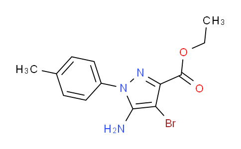 CAS No. 1269291-31-7, 5-Amino-4-bromo-1-p-tolyl-1H-pyrazole-3-carboxylicacidethylester
