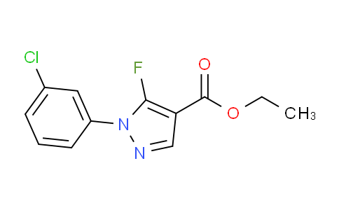 CAS No. 1269292-55-8, Ethyl 1-(3-chlorophenyl)-5-fluoropyrazole-4-carboxylate