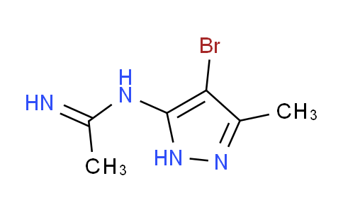 CAS No. 1304777-34-1, N-(4-Bromo-3-methyl-1H-pyrazol-5-yl)acetimidamide