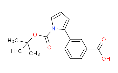 CAS No. 669713-97-7, 3-[1-[(2-methylpropan-2-yl)oxycarbonyl]pyrrol-2-yl]benzoic Acid