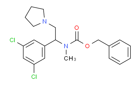 CAS No. 886362-13-6, benzyl N-[1-(3,5-dichlorophenyl)-2-pyrrolidin-1-ylethyl]-N-methylcarbamate