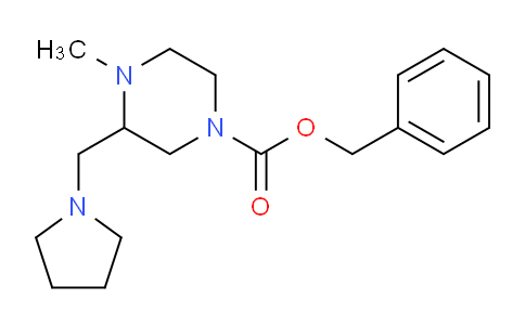 CAS No. 886363-00-4, Benzyl 4-methyl-3-(pyrrolidin-1-ylmethyl)piperazine-1-carboxylate
