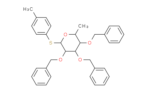 CAS No. 807361-40-6, 2-Methyl-6-(4-methylphenyl)sulfanyl-3,4,5-tris(phenylmethoxy)oxane