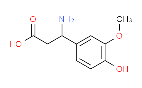 CAS No. 72076-93-8, 3-Amino-3-(4-hydroxy-3-methoxyphenyl)propanoic acid