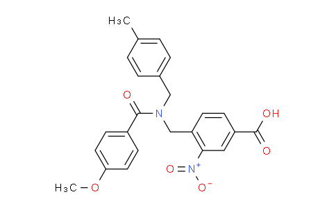 CAS No. 672310-25-7, 4-{[(4-Methoxy-benzoyl)-(4-methyl-benzyl)-amino]-methyl}-3-nitro-benzoic acid