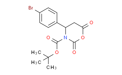 CAS No. 886362-54-5, tert-butyl 4-(4-Bromophenyl)-2,6-dioxo-1,3-oxazinane-3-carboxylate
