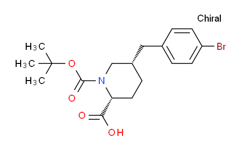 CAS No. 1221793-55-0, (2R,5S)-1-Boc-5-(4-Bromo-benzyl)-piperidine-2-carboxylicacid